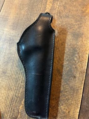 Buckle Black Leather Belt Holster